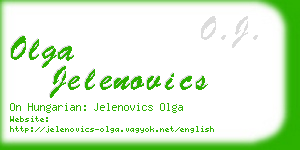 olga jelenovics business card